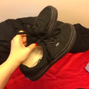Black vans. Worn once
